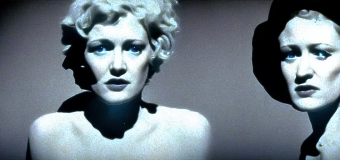 Prompt: ulysses directed by david lynch : : soft blue light : : we see a dream within a dream : : originally shot on video in 1 9 8 7