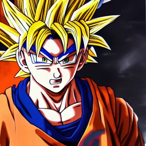 Image similar to ultra realistic portrait painting of a fusion of goku and naruto, art by akira toriyama, 4 k, dragon ball artstyle, cel shaded, highly detailed, epic lighting, full body