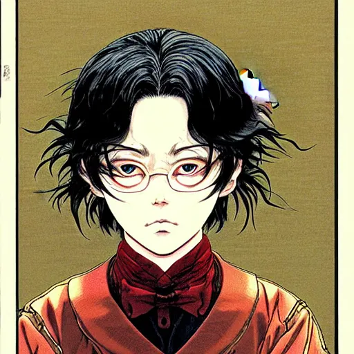 Prompt: prompt : portrait of scaveger painted in miyazaki color style drawn by katsuhiro otomo and takato yamamoto, inspired by fables, china doll face, smooth face feature, intricate oil painting, high detail, sharp high detail, manga and anime 2 0 0 0