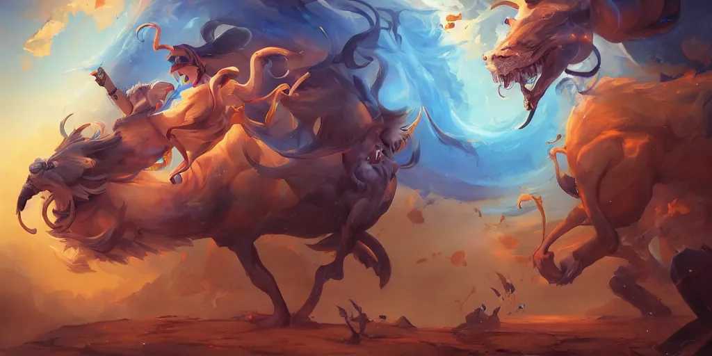 Image similar to Aesthetic art of the Zodiacs playing with each other , cgsociety, fantasy art, concept art , ambient occlusion, behance hd , concept art by Jesper Ejsing, by RHADS, Makoto Shinkai Cyril Rolando