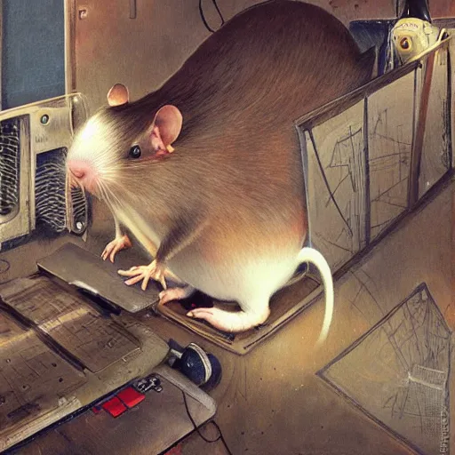 Prompt: Rodent technologies, by Esao Andrews