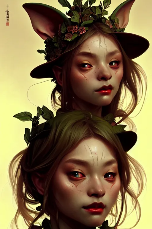 Image similar to beautiful goblin, highly detailed, digital painting, artstation, sharp focus, illustration, art by tan zi and ayanamikodon and alphonse mucha and wlop