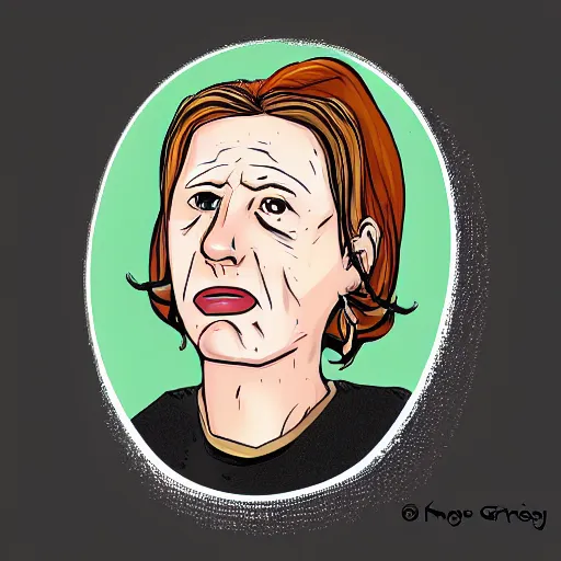 Image similar to Nancy Gribble from King of the Hill, digital art