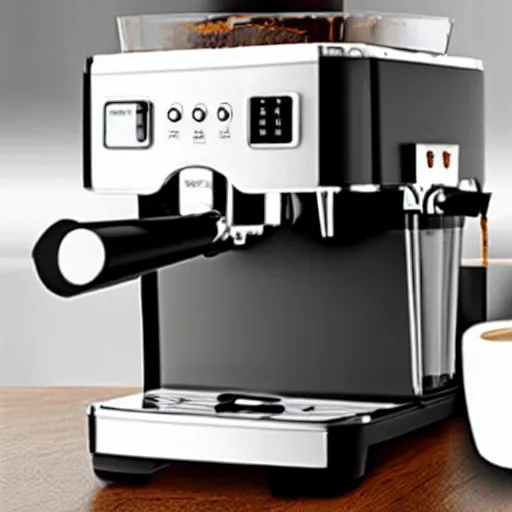 Image similar to a complex machine that pours coffee into your mouth when you wake up