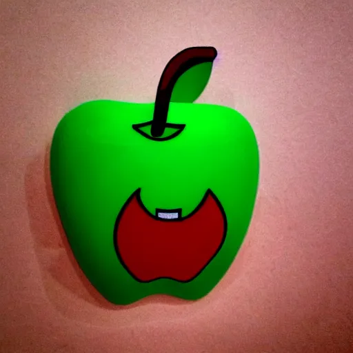 Image similar to red apple with the face of saul goodman