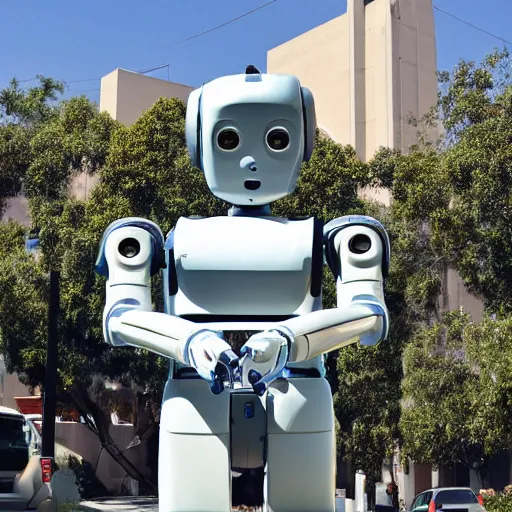 Image similar to LOS ANGELES CA, JUNE 7 2028: One of the most incredible helpful robots that emerged from the future-technology-portal.