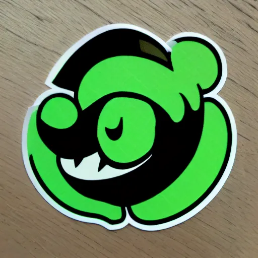 Image similar to symmetrical die cut sticker, yoshi from yoshi's island