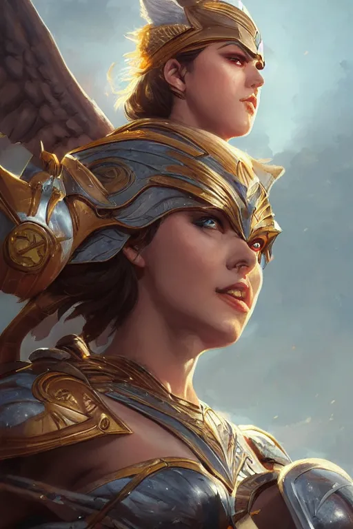 Image similar to amazon valkyrie athena, d & d, fantasy, portrait, highly detailed, headshot, digital painting, trending on artstation, concept art, sharp focus, illustration, art by artgerm and greg rutkowski and magali villeneuve