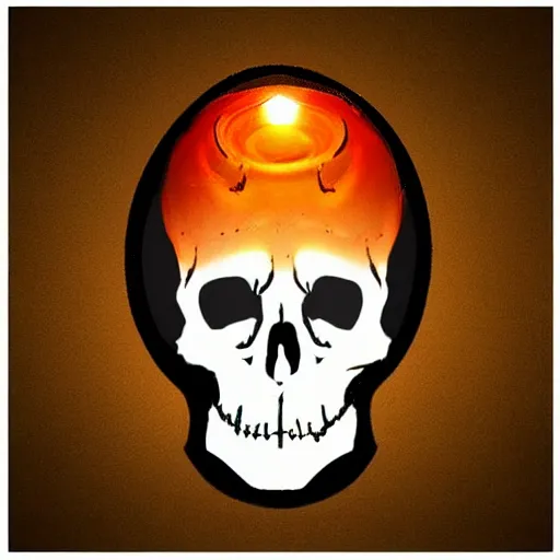 Image similar to skull lamp design, concept art