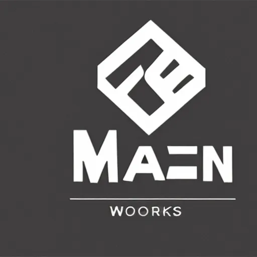 Image similar to high quality logo for an art studio called mazen works