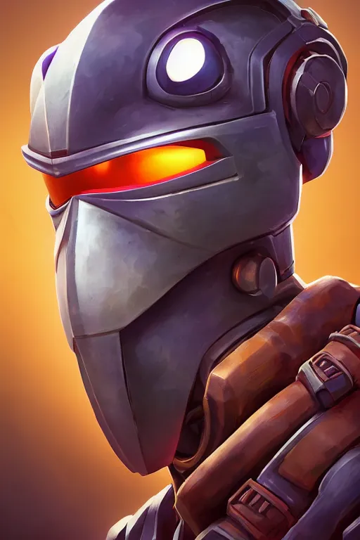 Image similar to epic mask helmet robot ninja portrait stylized as fornite style game design fanart by concept artist gervasio canda, behance hd by jesper ejsing, by rhads, makoto shinkai and lois van baarle, ilya kuvshinov, rossdraws global illumination radiating a glowing aura global illumination ray tracing hdr render in unreal engine 5