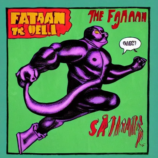 Image similar to fatman we respect you a lot SNAKEOIL CMO purple green color scheme