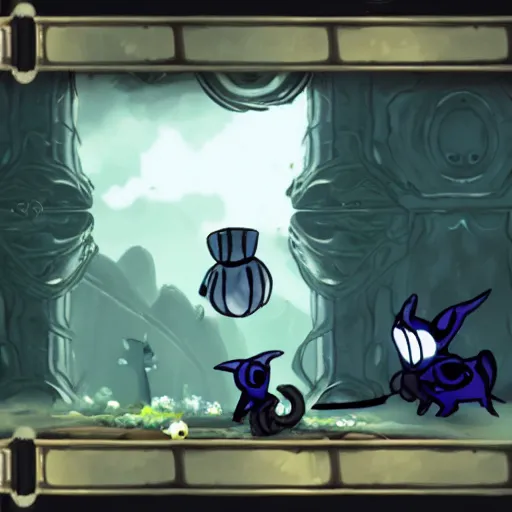 Prompt: puppy in Hollow Knight, screenshot