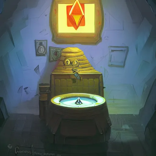 Prompt: bill cipher from gravity falls by marc simonetti