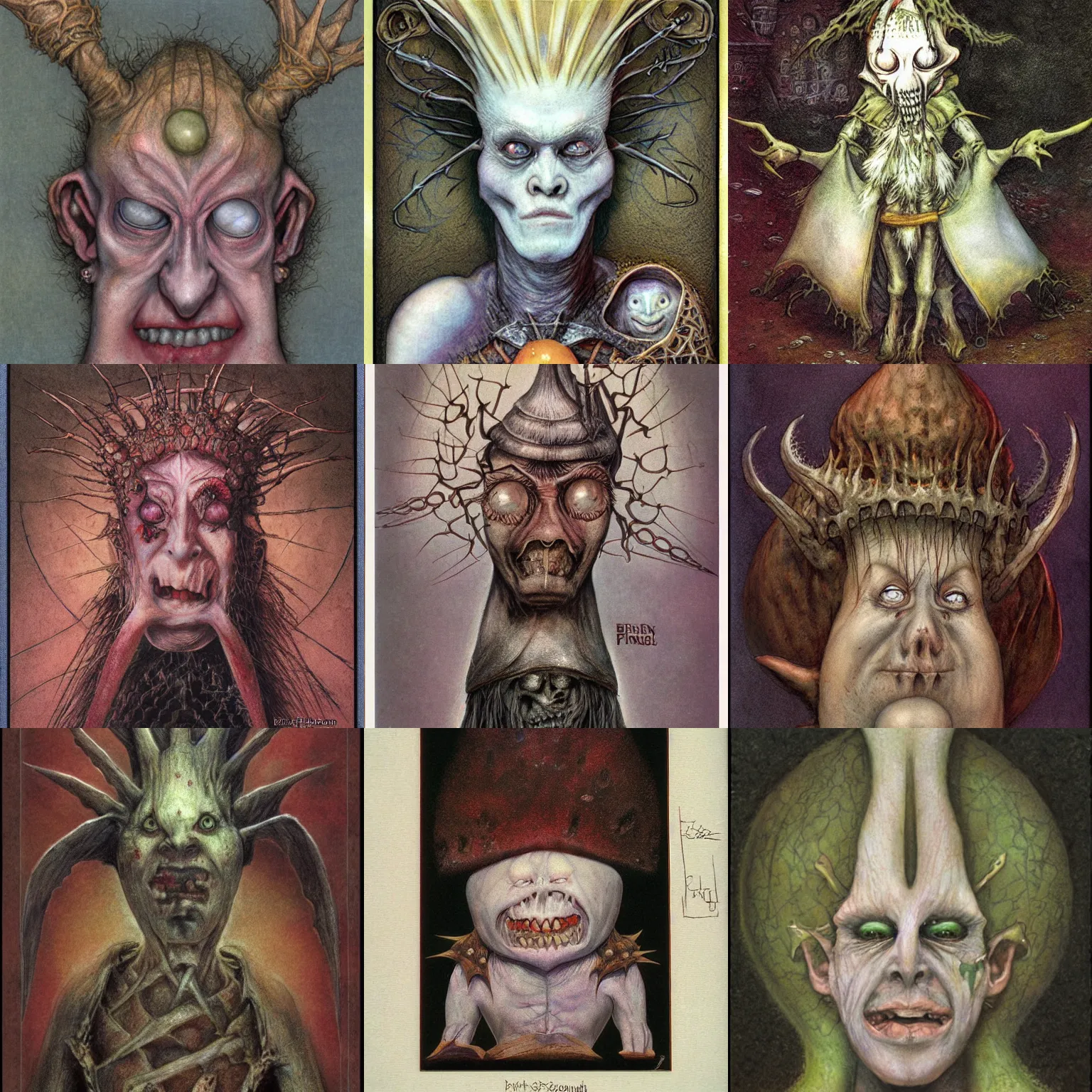 Prompt: Schlitze the pinhead by Brian Froud