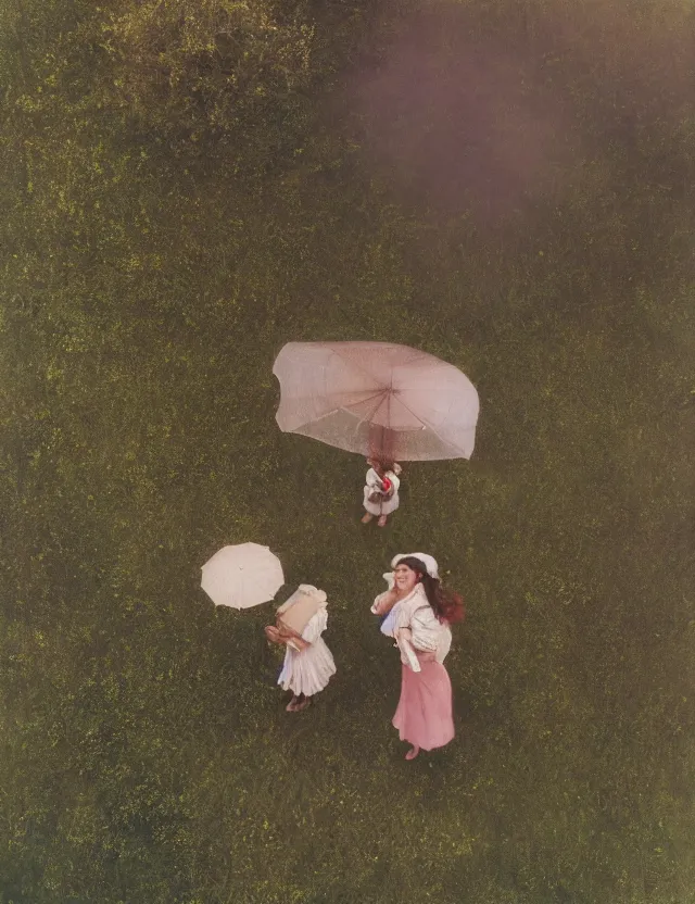 Image similar to lolita on a village, high angle view, portrait, Cinematic focus, Polaroid photo, vintage, neutral colors, soft lights, foggy, by Steve Hanks, by Serov Valentin, by lisa yuskavage, by Andrei Tarkovsky 8k render, detailed, oil on canvas