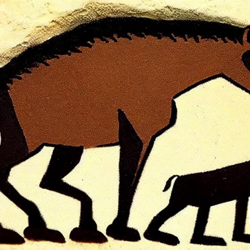 Image similar to great beast, paleolithic cave art