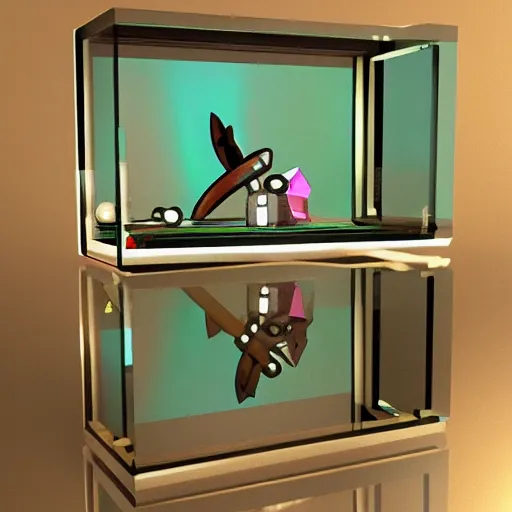 Prompt: a shiny priceless gem inside of a glass case , concept art, trending on artstation 3D.