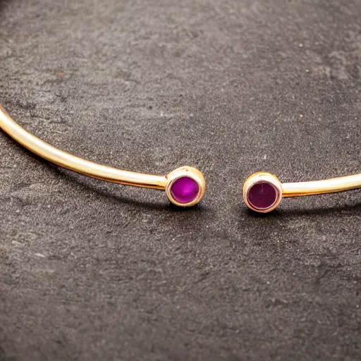 Image similar to 4K Gold collar , Single Center sinister gem pink gem, Shungite Bangle, Mineral and Gold Jewelry, Product Photography