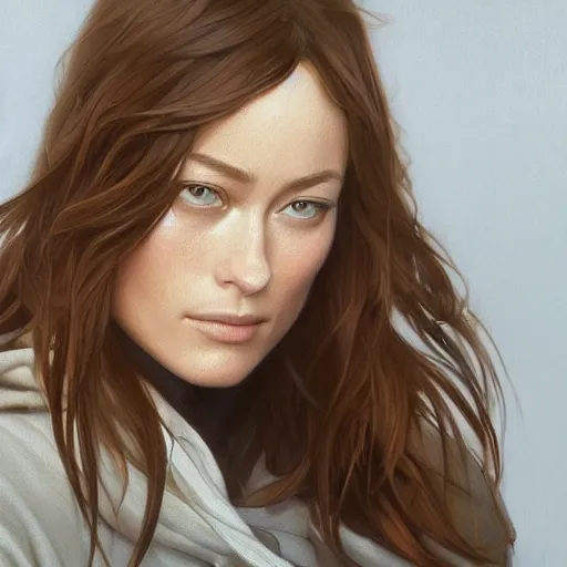 Prompt: full figure ultra realistic illustration, olivia wilde with light brown hair wearing a black hoodie, intricate, elegant, highly detailed, digital painting, artstation, concept art, smooth, sharp focus, illustration, art by artgerm and greg rutkowski and alphonse mucha