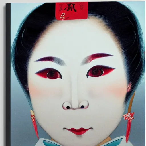 Image similar to crossed eyed geisha portrait