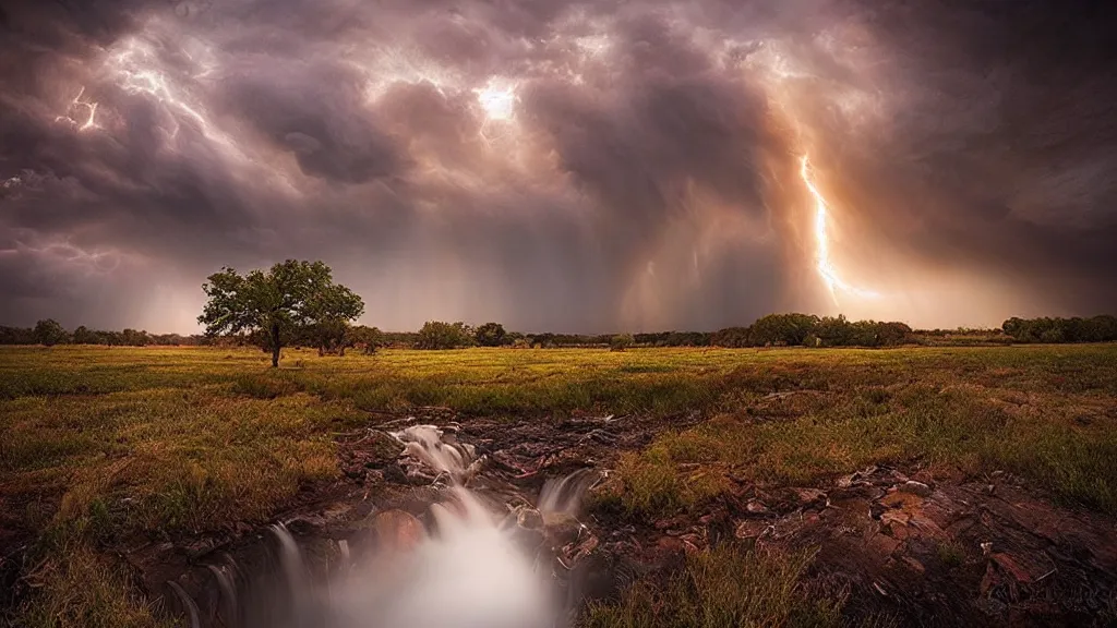 Prompt: amazing landscape photo of sapulpa oklahoma by marc adamus, beautiful dramatic lighting