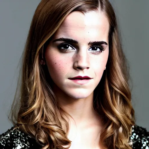 Prompt: Color portrait of Emma Watson