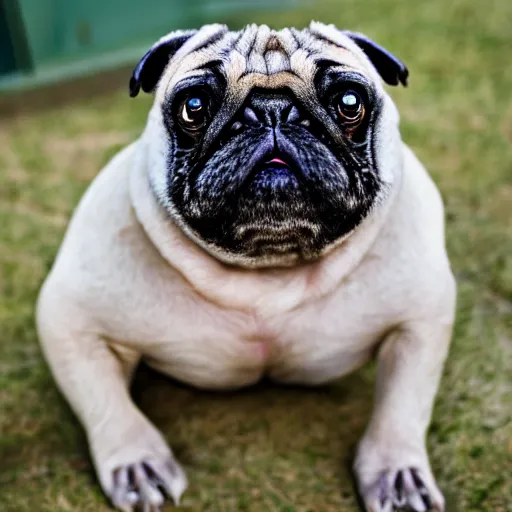 Image similar to a Tardigrade Pug Hybrid, A tardigrade that looks like a pug, afternoon hangout, good times photograph, candid