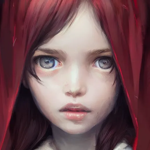 Image similar to a cute tiny girl with short red hair wearing a hoodie, digital art, very beautiful face, pretty face, very detailed eyes, full body illustration, 8 k resolution, soft painting, by greg rutkowski, wlop, rossdraws,