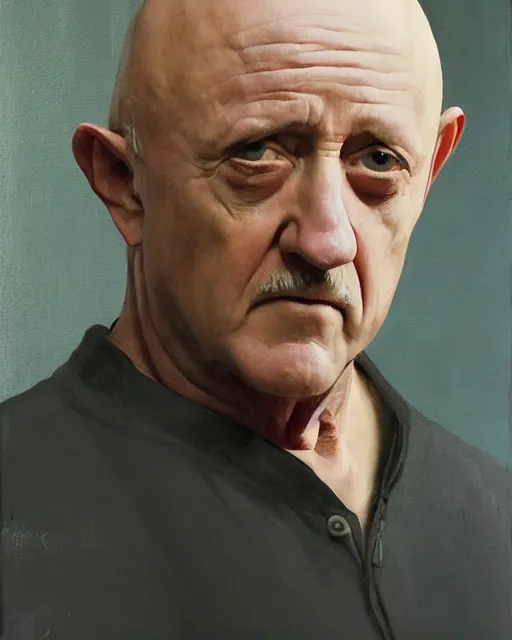 Image similar to jonathan banks as mike ehrmantraut, cinematic lighting, renaissance portrait, oil painting