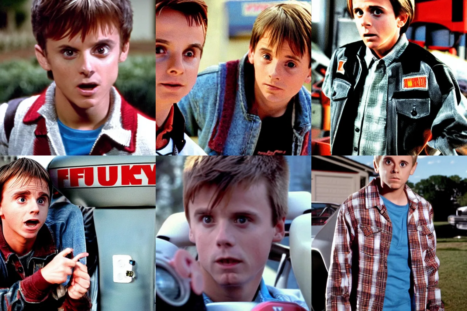 Prompt: Frankie Muniz as Marty McFly from Back to the futur 2