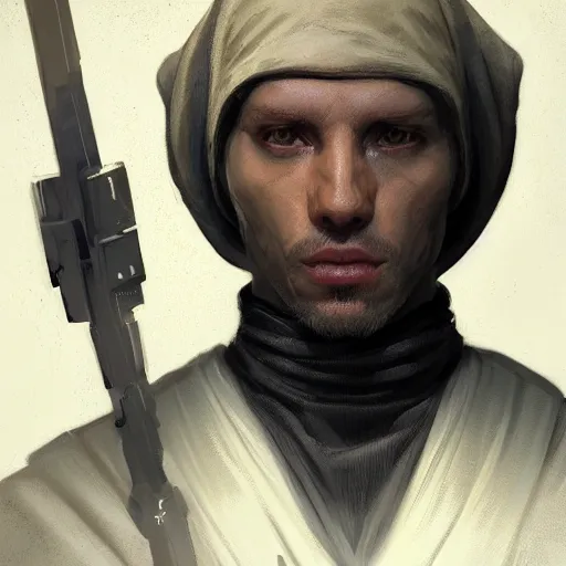 Prompt: portrait of a man by greg rutkowski, jedi knight, hybrid between human and twi'lek, wearing black wool cap and jedi robes, star wars expanded universe, he is about 3 0 years old, highly detailed portrait, digital painting, artstation, concept art, smooth, sharp foccus ilustration, artstation hq