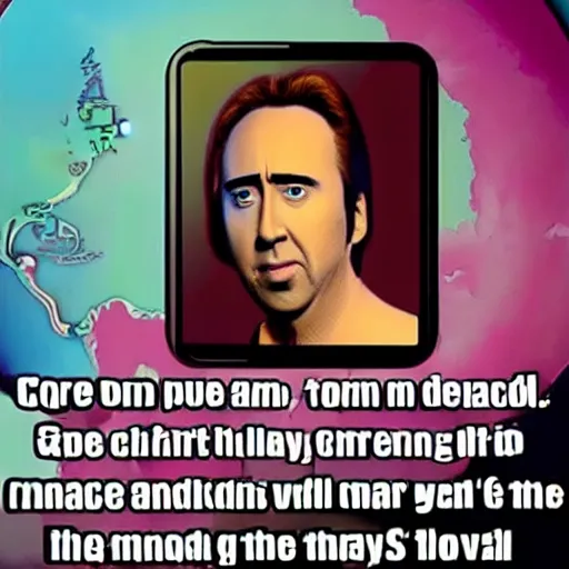 Image similar to nic cage as an emoji, discord style,