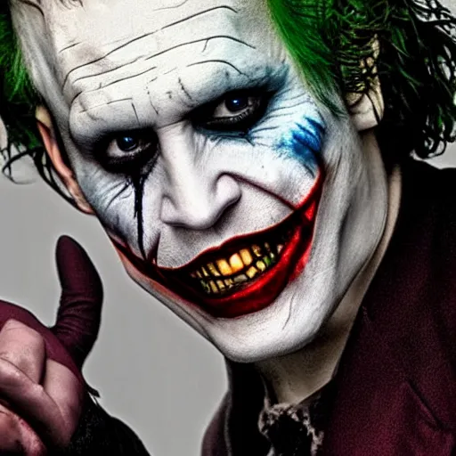 Image similar to Johnny Depp as The Joker