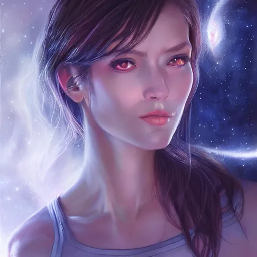 Image similar to beautiful realistic portrait of astral portal by artgerm