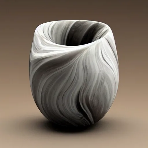 Prompt: a pestel shaded marble sculpture of leaf textured coffee cup by Zaha Hadid , 3d architecture, masterpiece