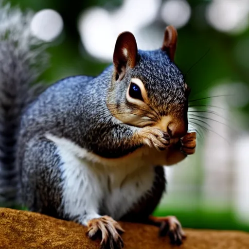 Prompt: a squirrel in a tuxedo