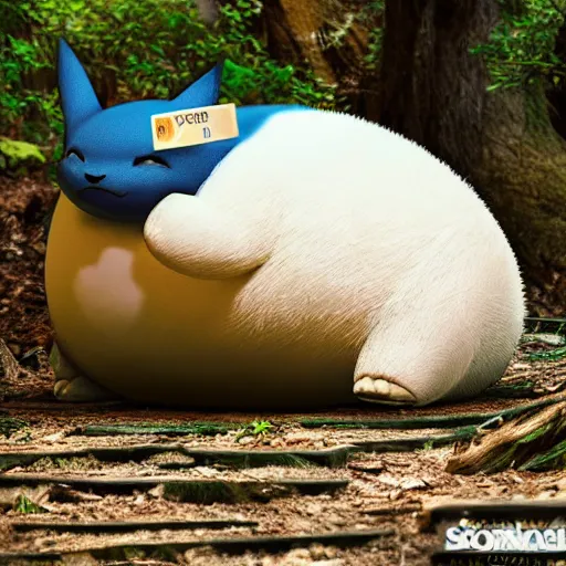 Prompt: national geographic photo of snorlax, pokemon in the wild, intricate, portrait, 8 k professional, uhd, hdr, award winning