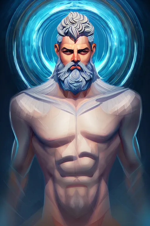 Image similar to the god zeus, portrait, sharp focus, digital art, concept art, award winning, post processed, dynamic lighting, by emylie boivin and rossdraws