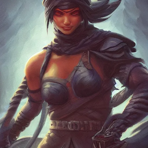 Prompt: dark and powerful unchanined ninja with a turtle face, D&D, fantasy, portrait, highly detailed, digital painting, trending on artstation, sharp focus, art by artgerm and greg rutkowski and magali villeneuve