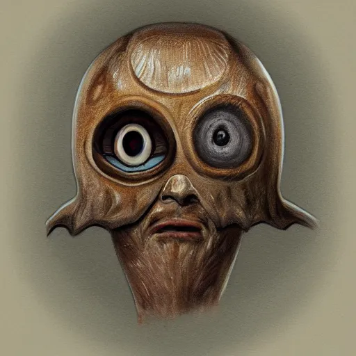 Image similar to one - eyed monster, ancient cyclops, portrait, digital painting