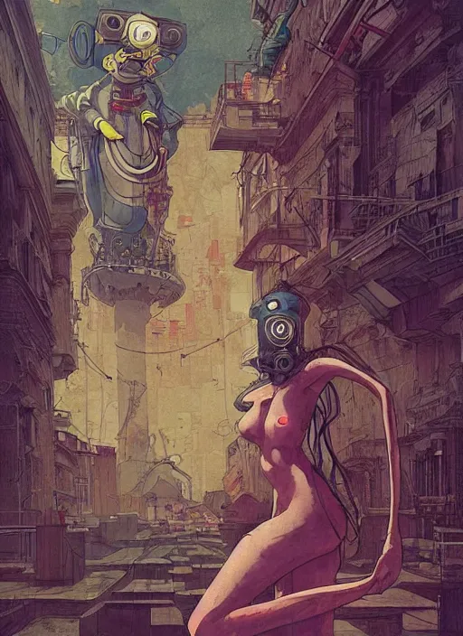 Image similar to sponge bob, eun emerging from renaissance italy into a cyberpunk mutiversal realm by conrad roset, nicola samuri, dino valls, m. w. kaluta, jakub rebelka, rule of thirds, seductive look, beautiful