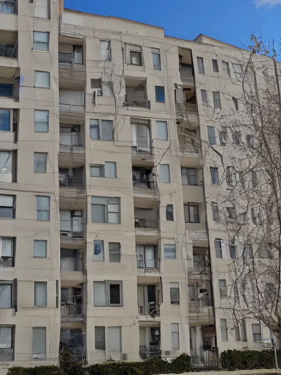 Image similar to panel apartment house, photo, extreme wide shot