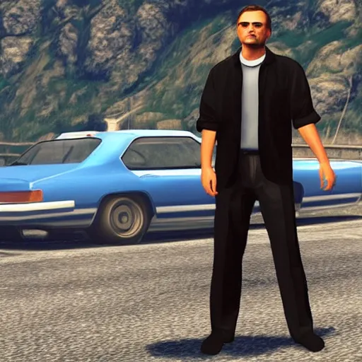 Image similar to leonardo dicaprio as a gta v character