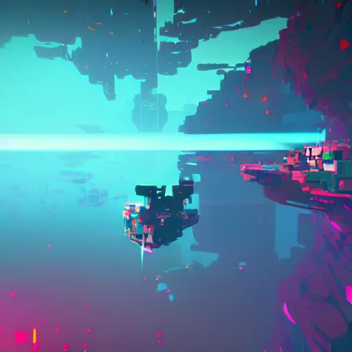 Image similar to hyperlight drifter 8k, award winning, beautiful, breathtaking, volumetric lighting, sharp detail, in focus, high quality