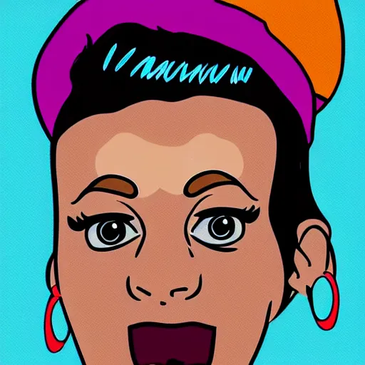 Image similar to bojack horseman style portrait of monica geller