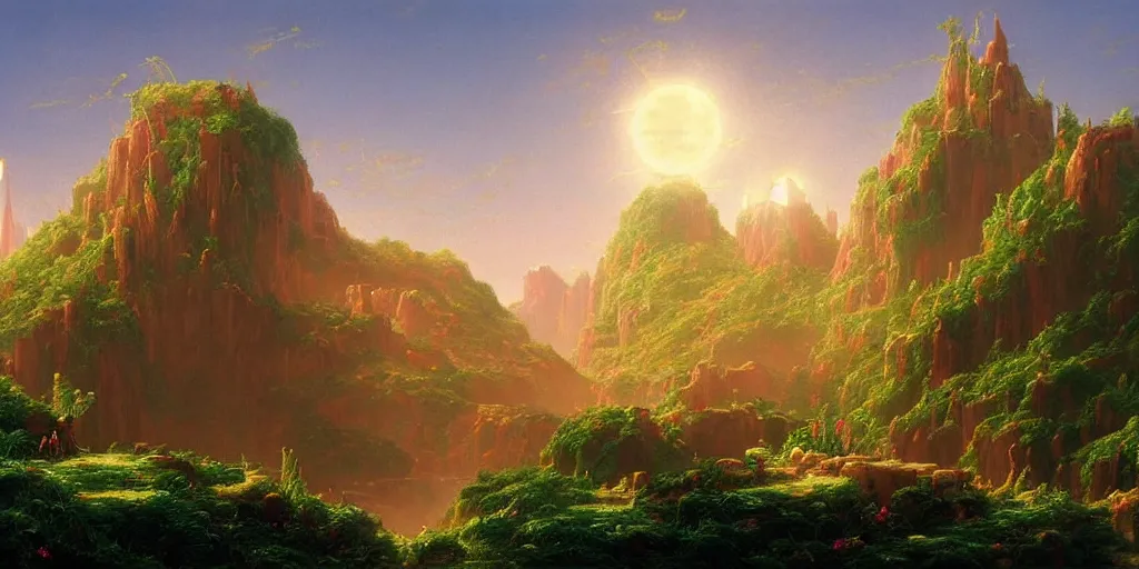 Image similar to very detailed and perfectly readable fine and soft relevant out of lines soft edges painting by beautiful walt disney animation films of the late 1 9 9 0 s and thomas cole in hd, we see a futuristic punk solar city, nice lighting, perfect readability