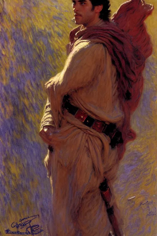 Image similar to attractive male, star wars, painting by, gaston bussiere, craig mullins, j. c. leyendecker, claude monet