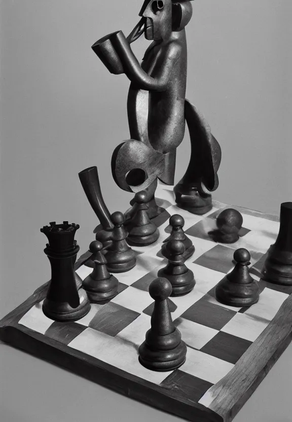 Image similar to a chess - piece building machine, a surrealist sculpture by marcel duchamp, archival pigment print, 1 9 1 4, conceptual art, artwork, academic art, surrealist, fluxus