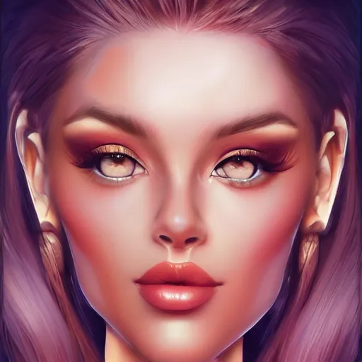 Image similar to beauty woman, makeup, trending on artstation, 30mm, by Artgerm